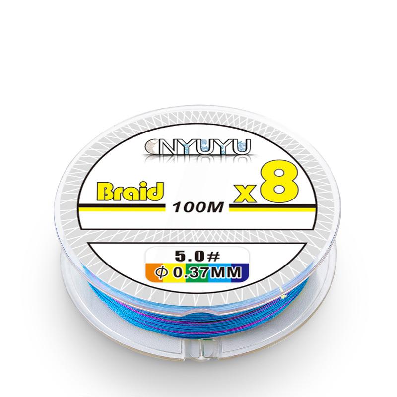 senar PE X9 NYUYU BRAID 100M & 300M MUTLICOLOR fishing line super smooth super strong SP027