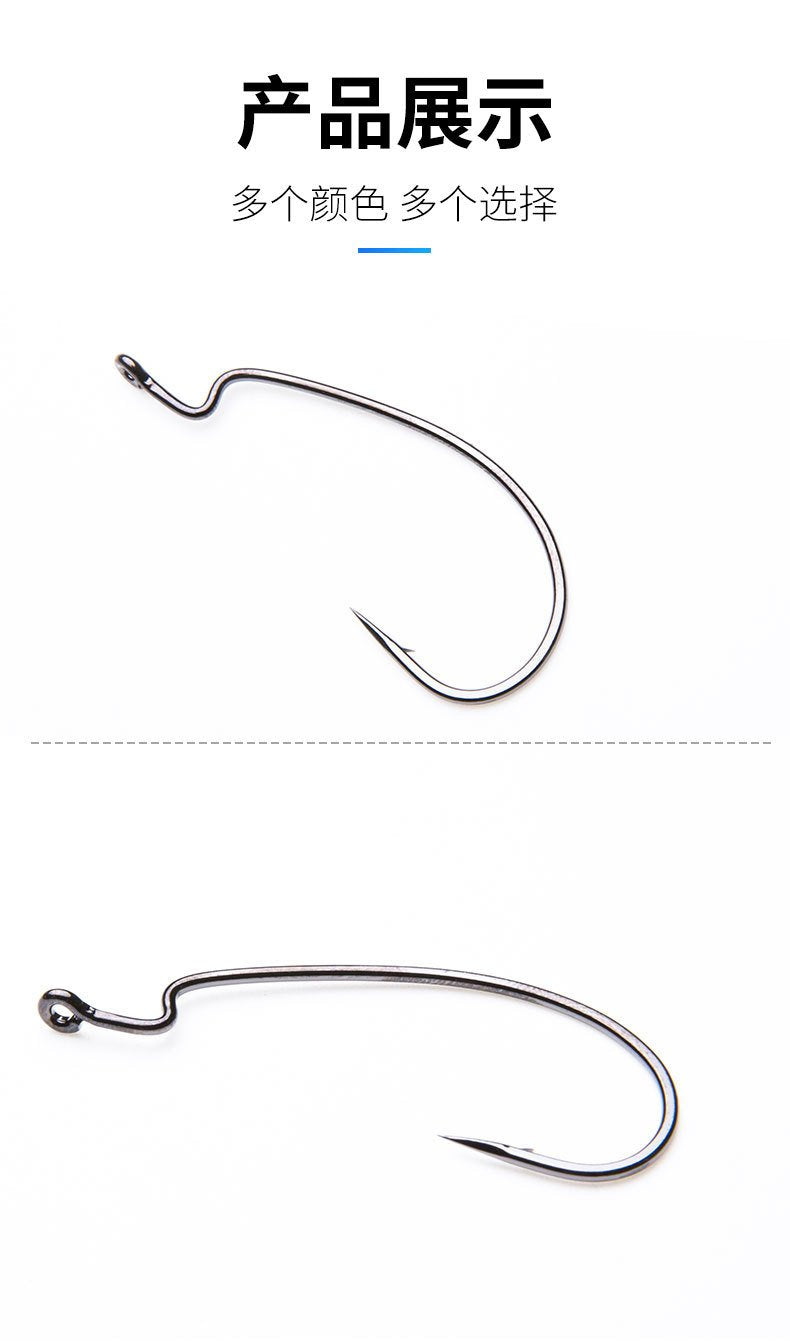 10pcs worm hook BKK berbagai pilihan ukuran kail softlure kualitas tajam tahan korosi KUP040