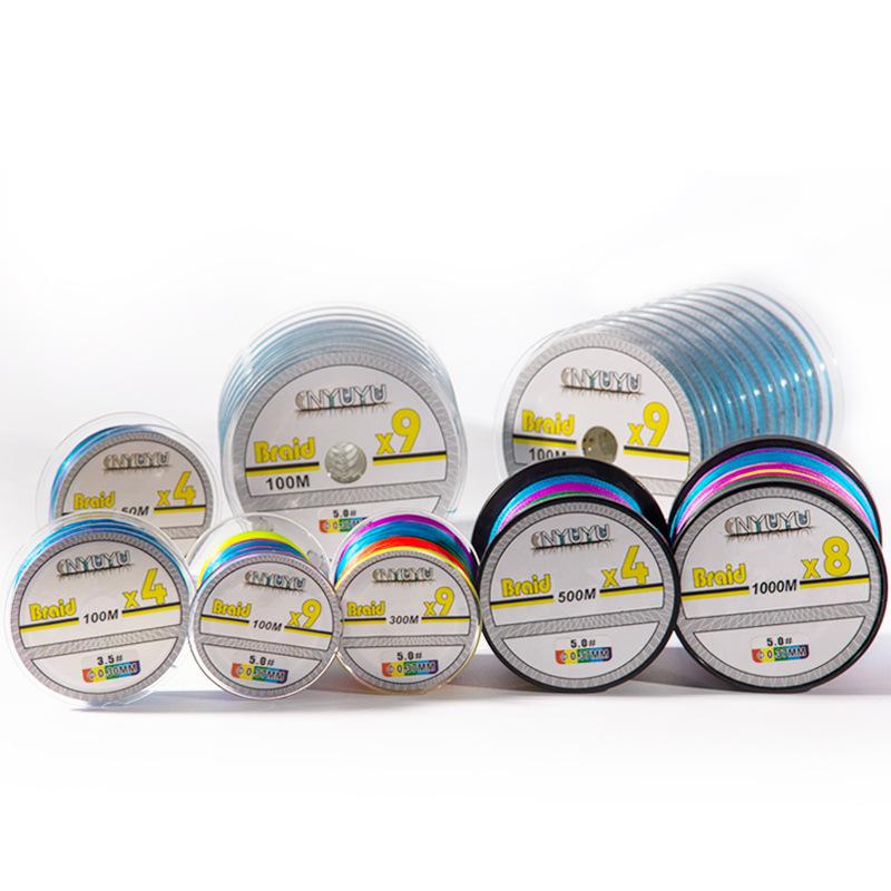 senar PE X9 NYUYU BRAID 100M & 300M MUTLICOLOR fishing line super smooth super strong SP027