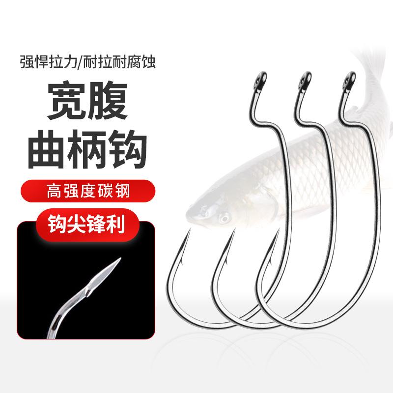 10pcs worm hook BKK berbagai pilihan ukuran kail softlure kualitas tajam tahan korosi KUP040