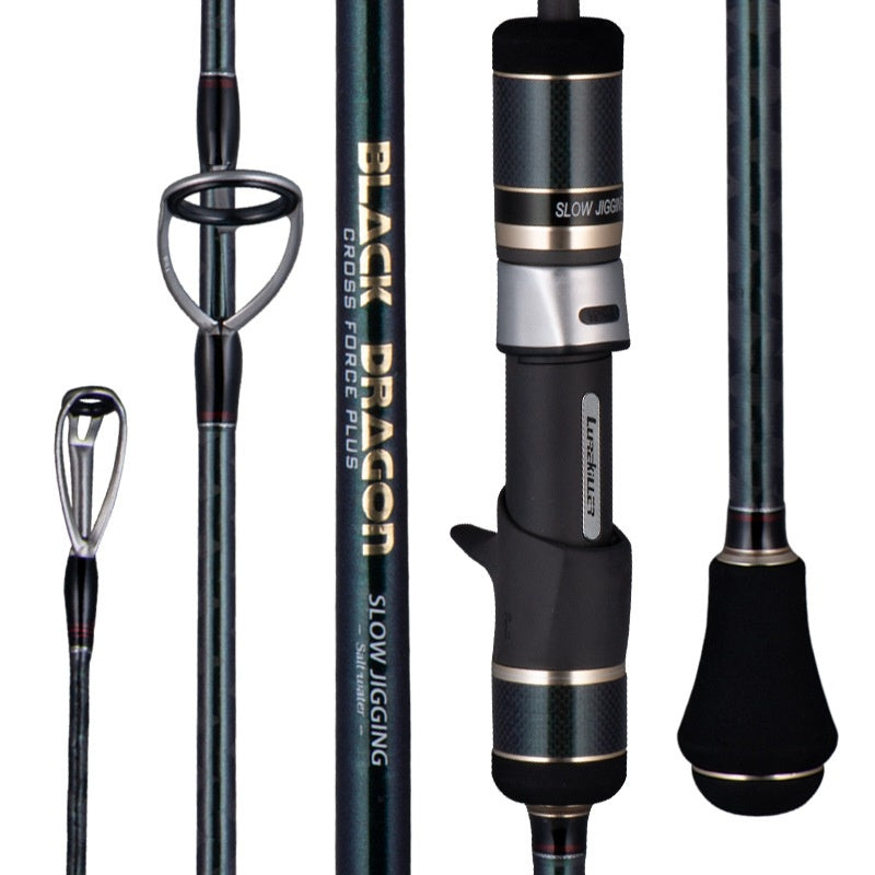 LUREKILLER Joran Pancing BLACK DRAGON Rod Jigging 1.91M FUJI PE 1-3 Jig 80-250G Max Power 15KG JP002