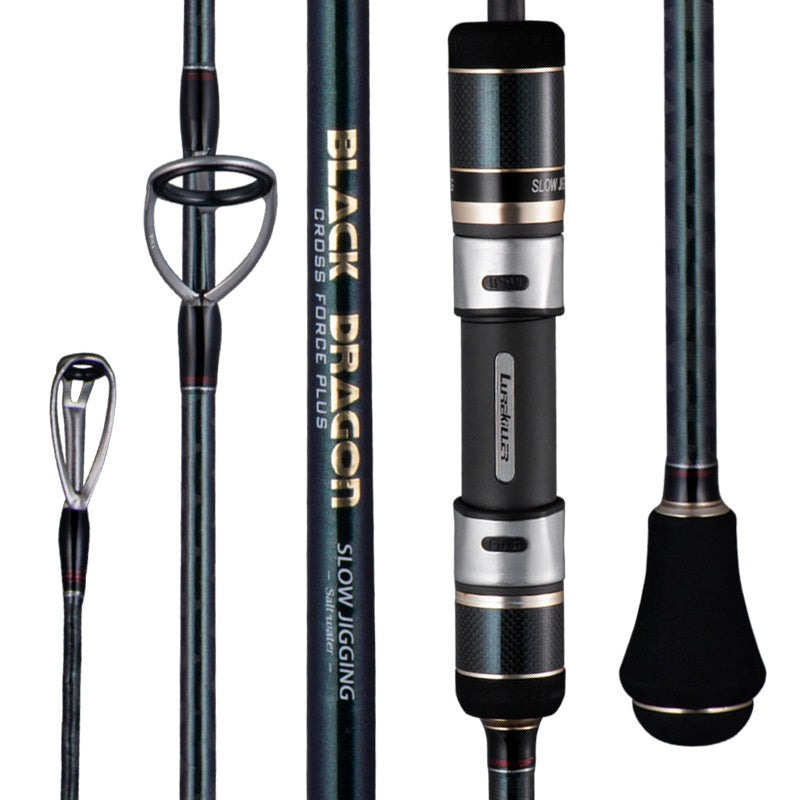 LUREKILLER Joran Pancing BLACK DRAGON Rod Jigging 1.91M FUJI PE 1-3 Jig 80-250G Max Power 15KG JP002