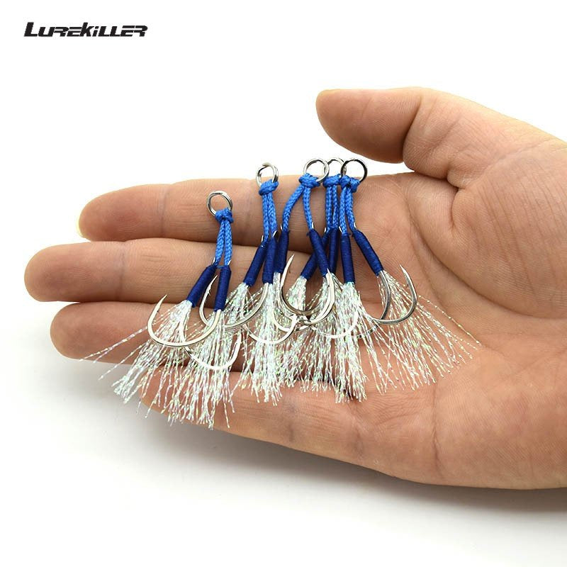 Lurekiller double hook tajam dan kuat untuk metal jig 1pack isi 2 pasang asissten hook jigbait HJ018