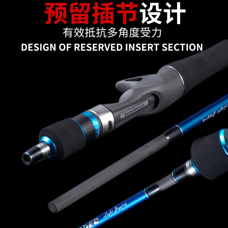 Joran Pancing Light Jigging Lurekiller Black RIder 1.68M Ring Guide Fuji PE 0.6-1.5 Jig 20-100g JP029