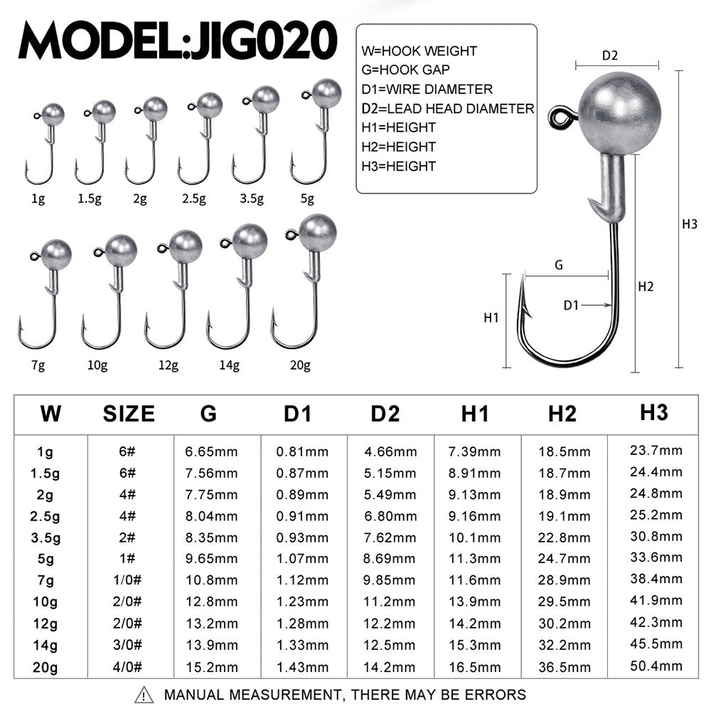 Jig Head kail untuk Soft Lure Worm Bait 1g 1.5g 2g 2.5g 3.5g 5g 7g 10g 12g 14g 20g kail Timbal Jig Head KUP101