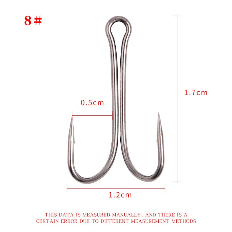 50PCS double hook soft frog bahan High Carbon steel TAJAM dan KUAT KUP169