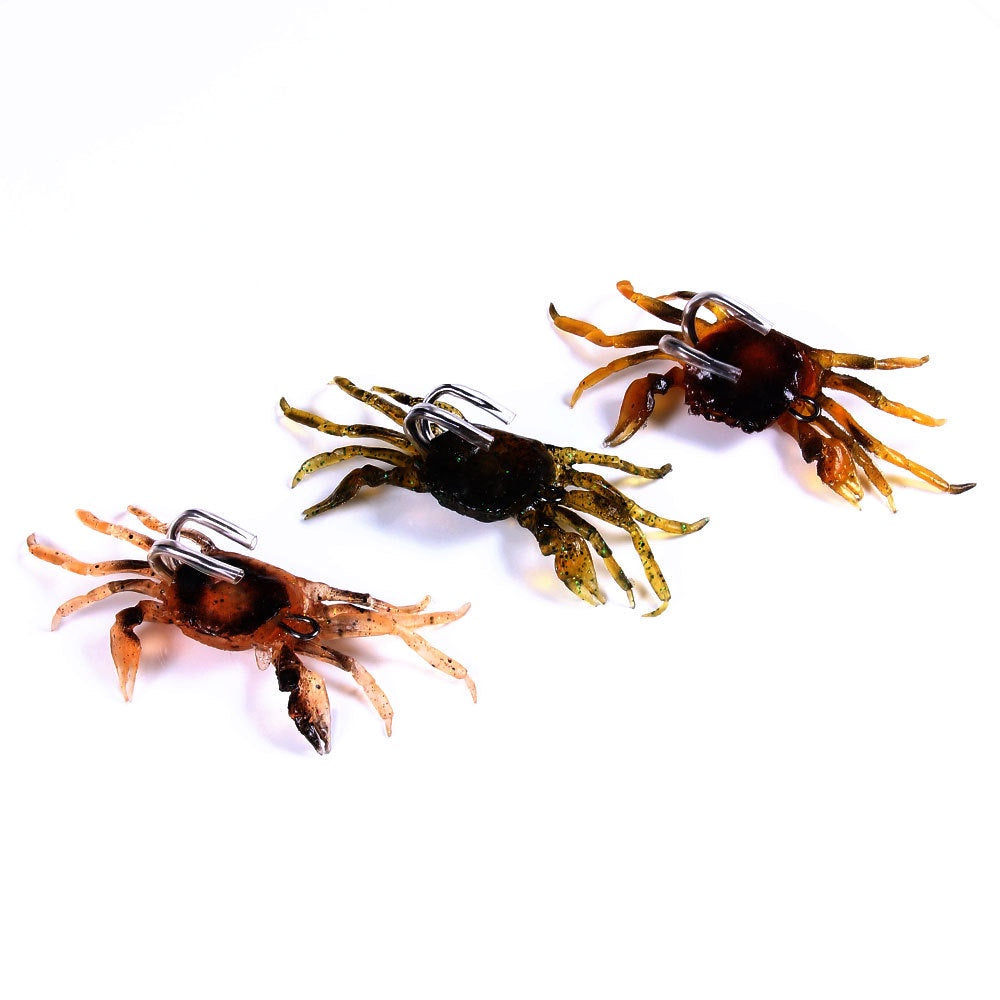 Umpan pancing softlure bentuk kepiting 19g/30g 8cm/10cm umpan casting bahan silikon lembut UK091