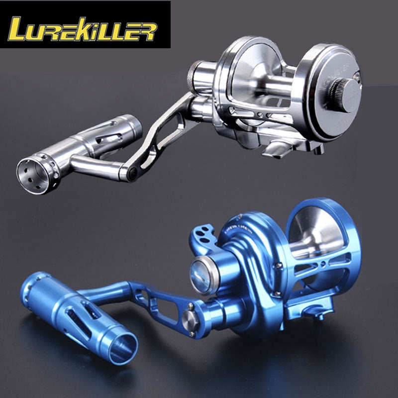LUREKILLER ASLI Reel OverHead 30kg reel OH Handle Kanan dan Kiri Drag CNC Reel pancing Trolling dan jigging RP018