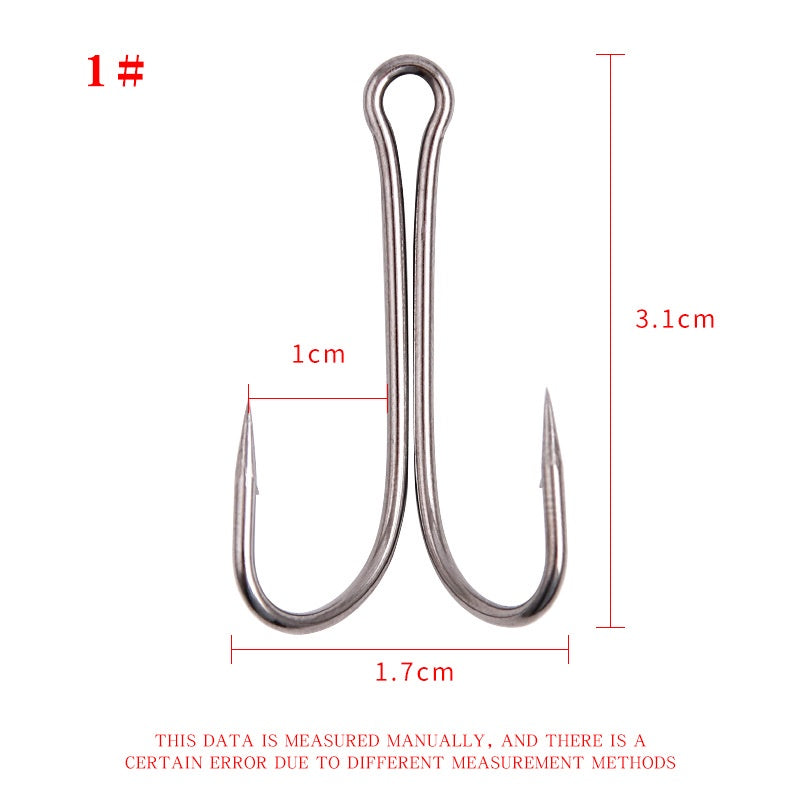 50PCS double hook soft frog bahan High Carbon steel TAJAM dan KUAT KUP169