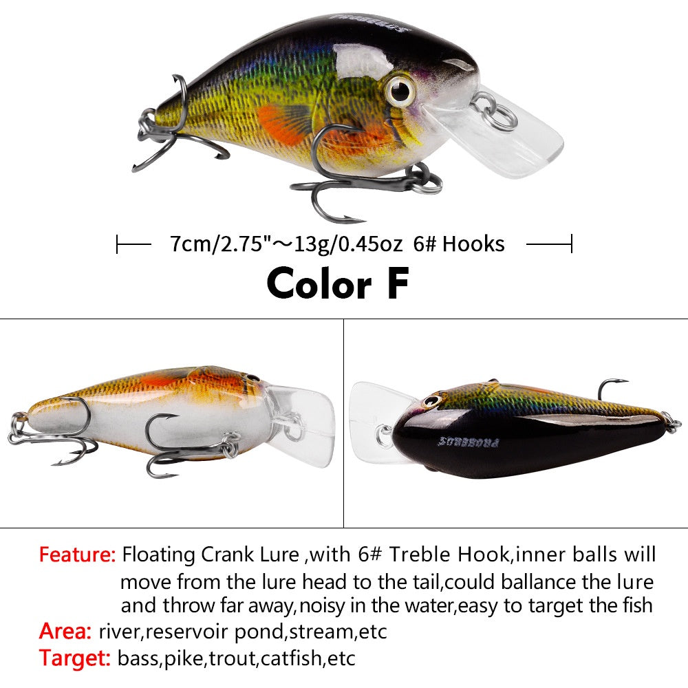 PROBEROS lure minnow Crankbait Floating 13g/7cm umpan pancing Casting MN133
