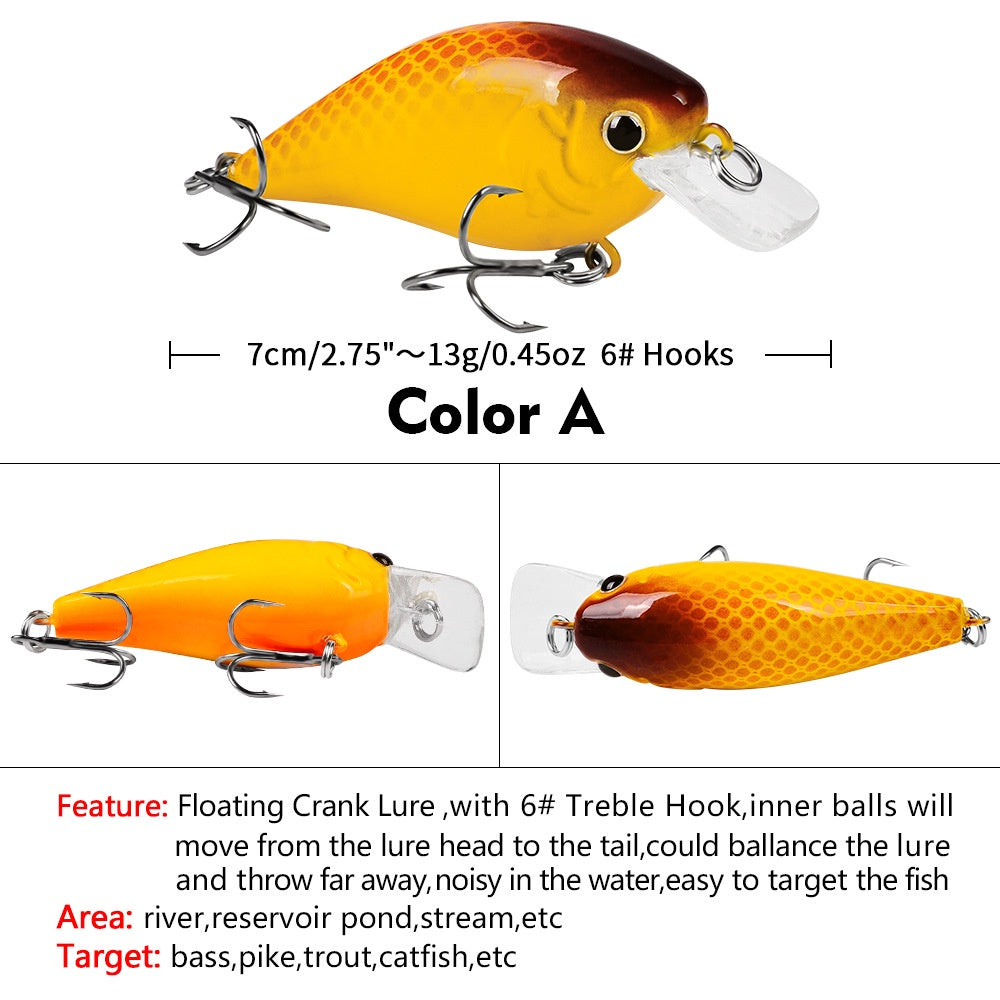 PROBEROS lure minnow Crankbait Floating 13g/7cm umpan pancing Casting MN133