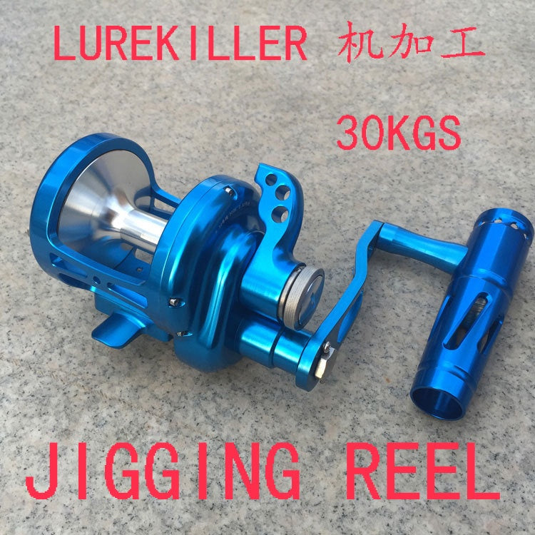 LUREKILLER ASLI Reel OverHead 30kg reel OH Handle Kanan dan Kiri Drag CNC Reel pancing Trolling dan jigging RP018