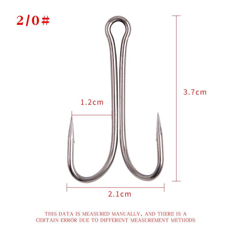 50PCS double hook soft frog bahan High Carbon steel TAJAM dan KUAT KUP169