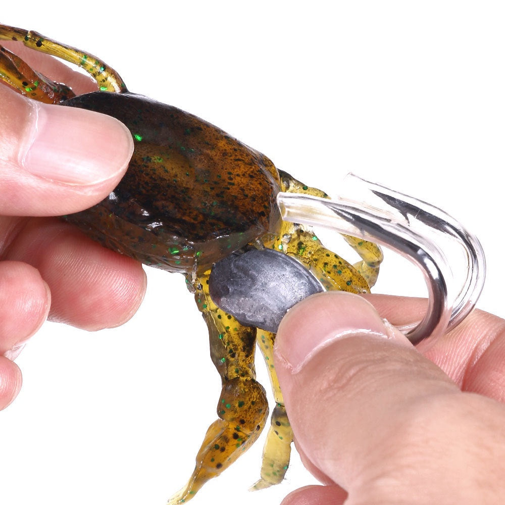 Umpan pancing softlure bentuk kepiting 19g/30g 8cm/10cm umpan casting bahan silikon lembut UK091