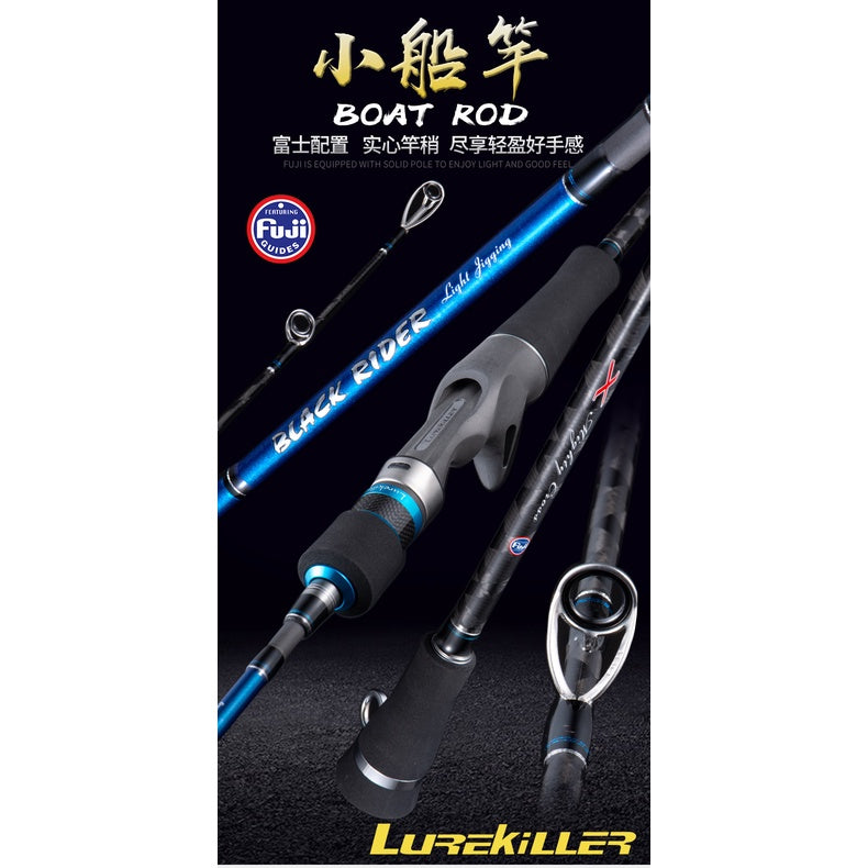 Joran Pancing Light Jigging Lurekiller Black RIder 1.68M Ring Guide Fuji PE 0.6-1.5 Jig 20-100g JP029