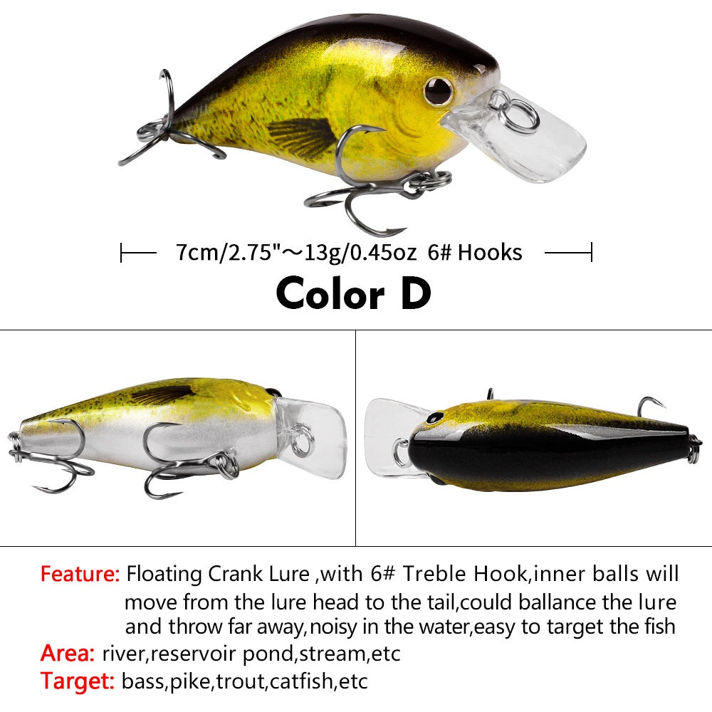 PROBEROS lure minnow Crankbait Floating 13g/7cm umpan pancing Casting MN133