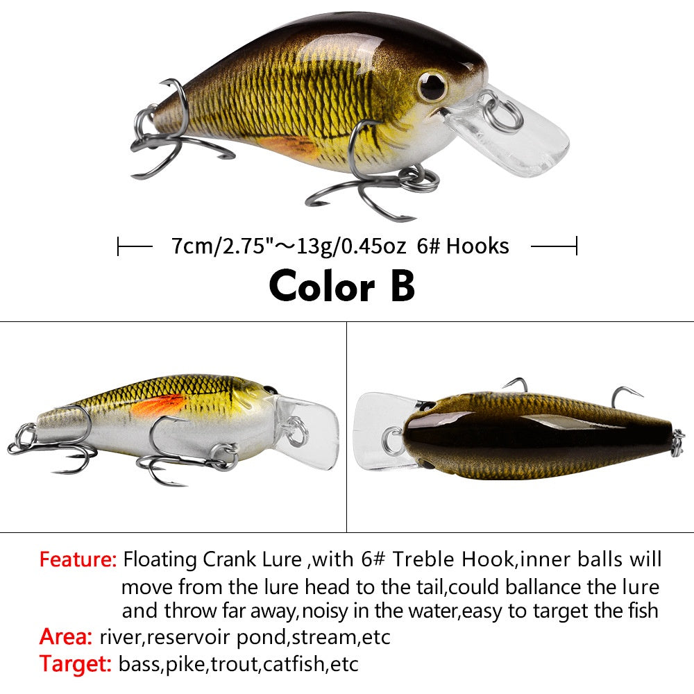 PROBEROS lure minnow Crankbait Floating 13g/7cm umpan pancing Casting MN133